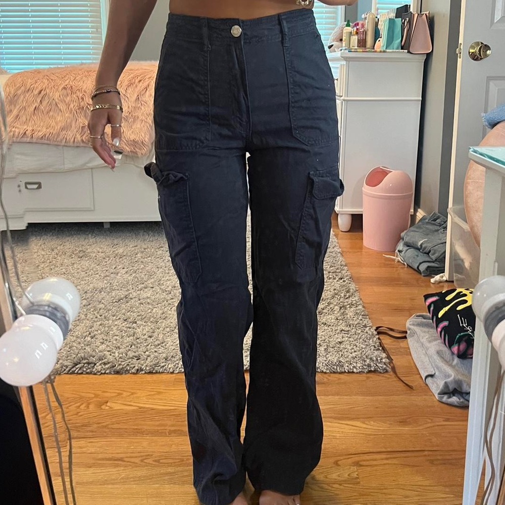 Navy Cargo Pants ZARA Size 0